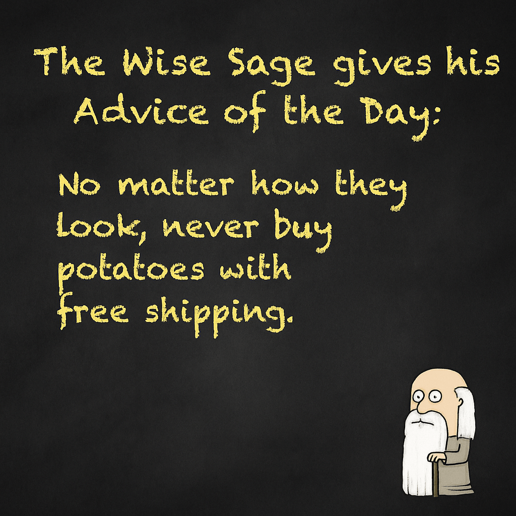 The Wise Sage gives his Advice of the Day: