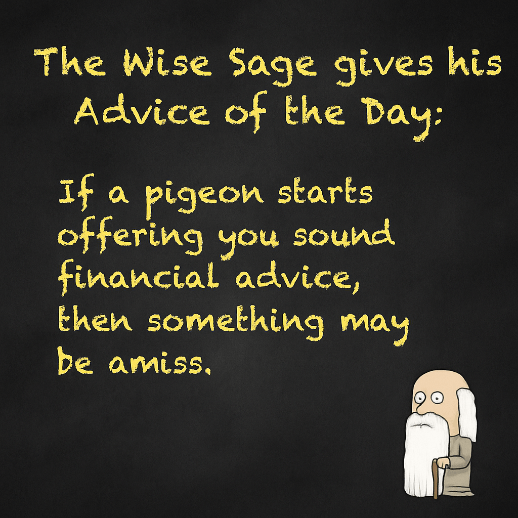 The Wise Sage gives his Advice of the Day: Pigeons