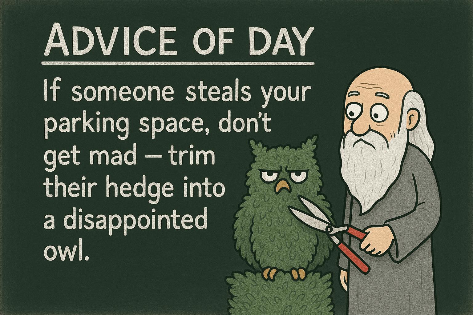 Advice of the Day: The Hedge Trimmer Gambit