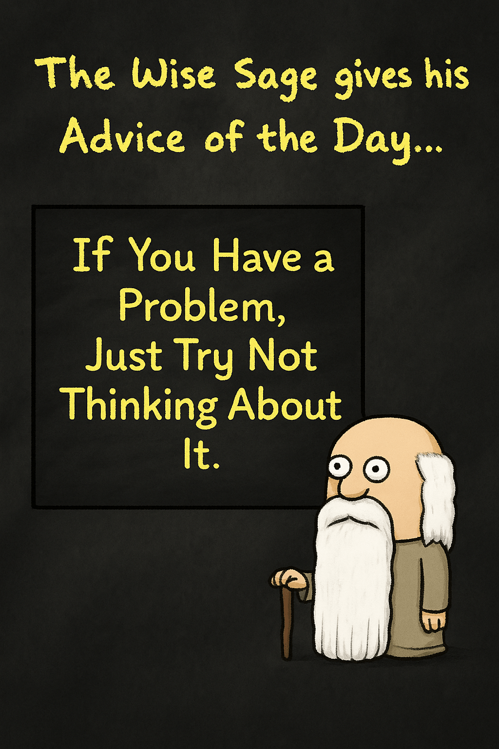 The Wise Sage gives his Advice of the Day…Thoughts.