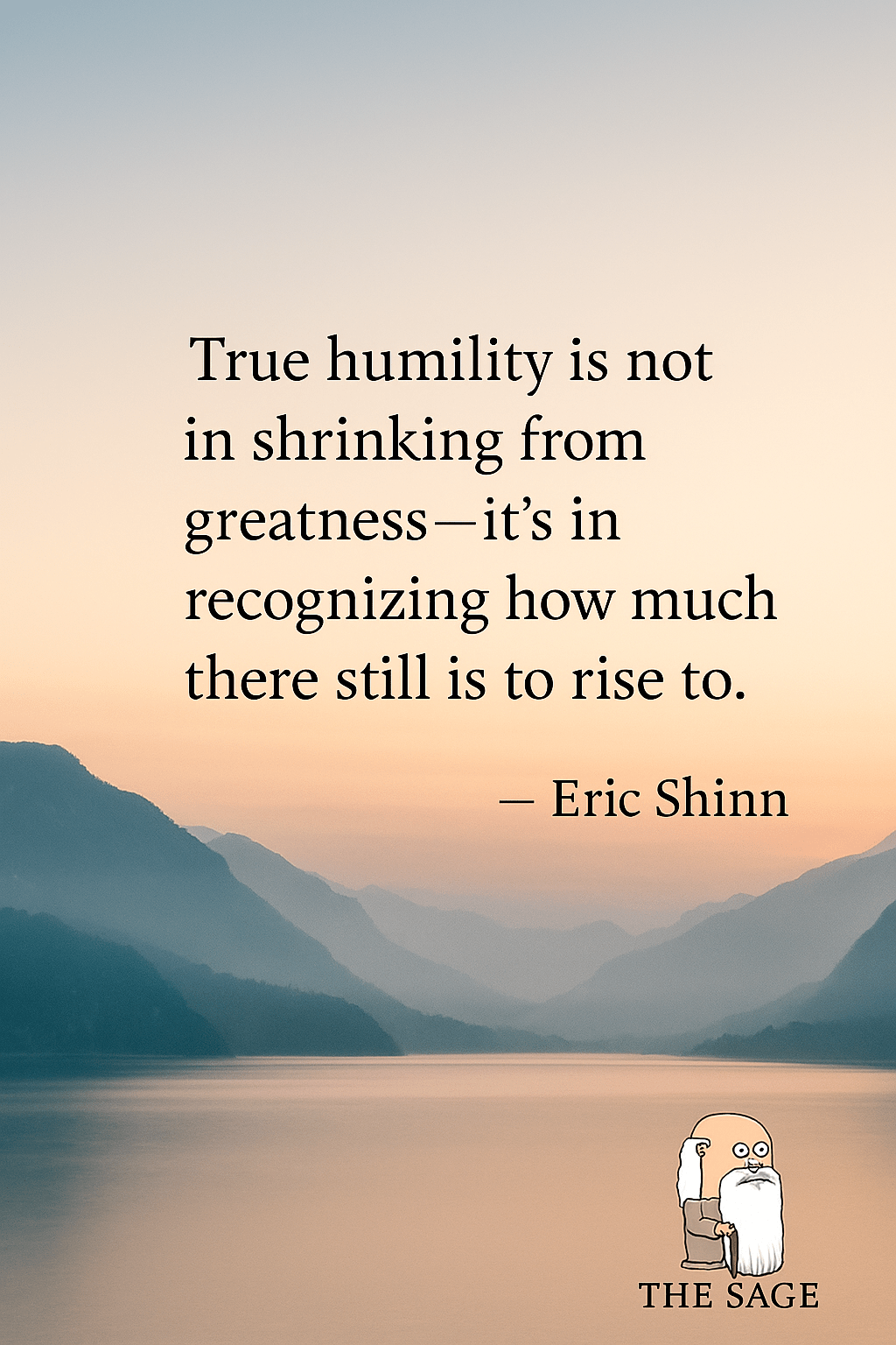 Quote of the day, Eric Shinn