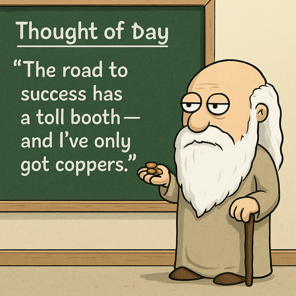Thought of the Day: The Toll Booth of Success