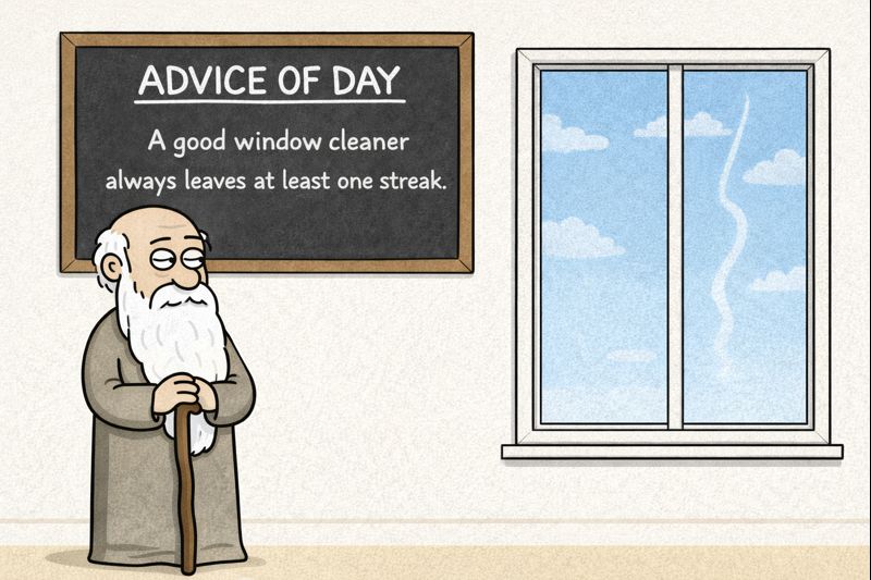 Advice of the day window cleaning
