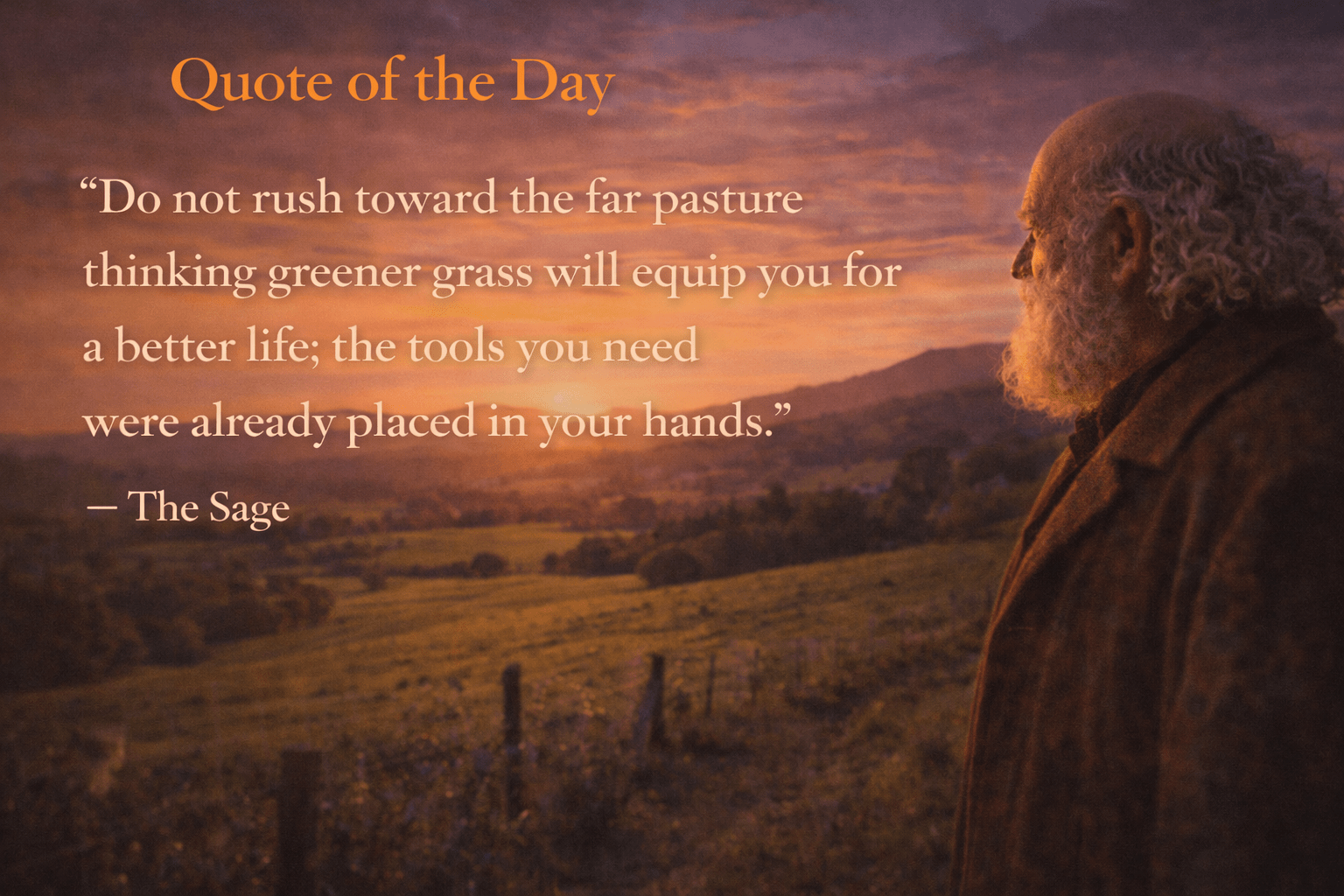 Quote of the Day: Greener Grass