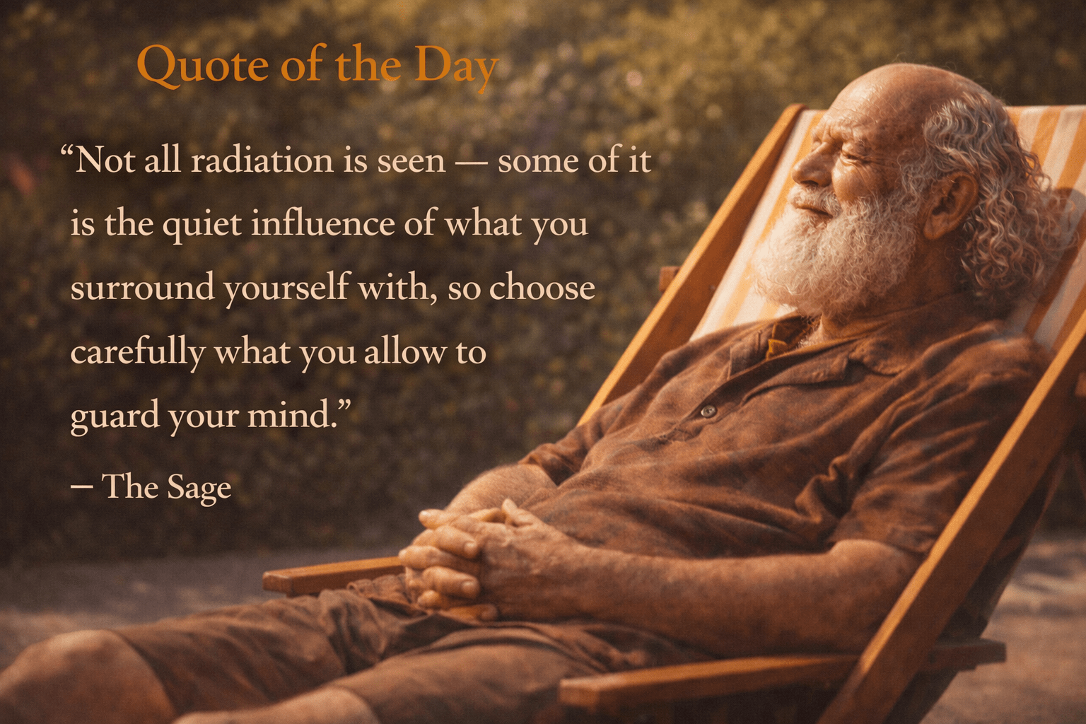 Quote of the Day: Radiation