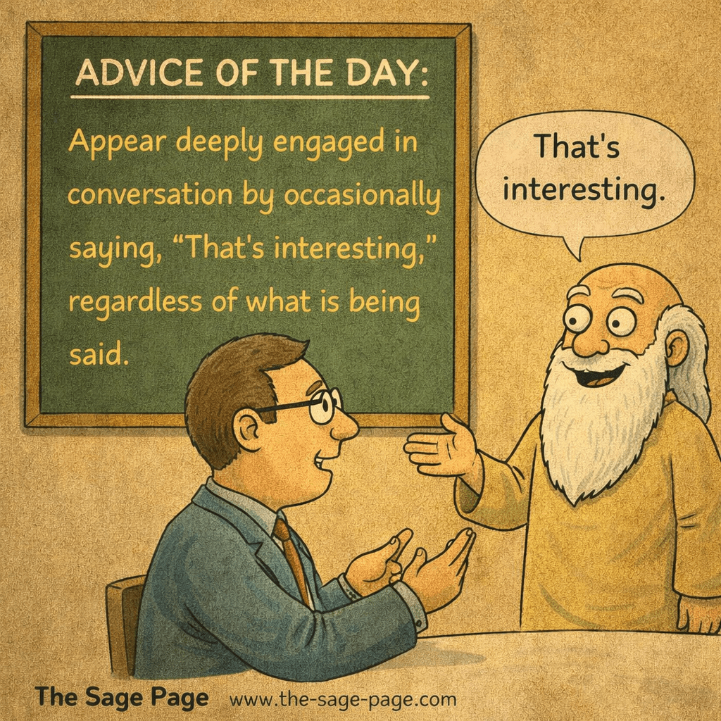 Advice of the Day: Pretending to Listen