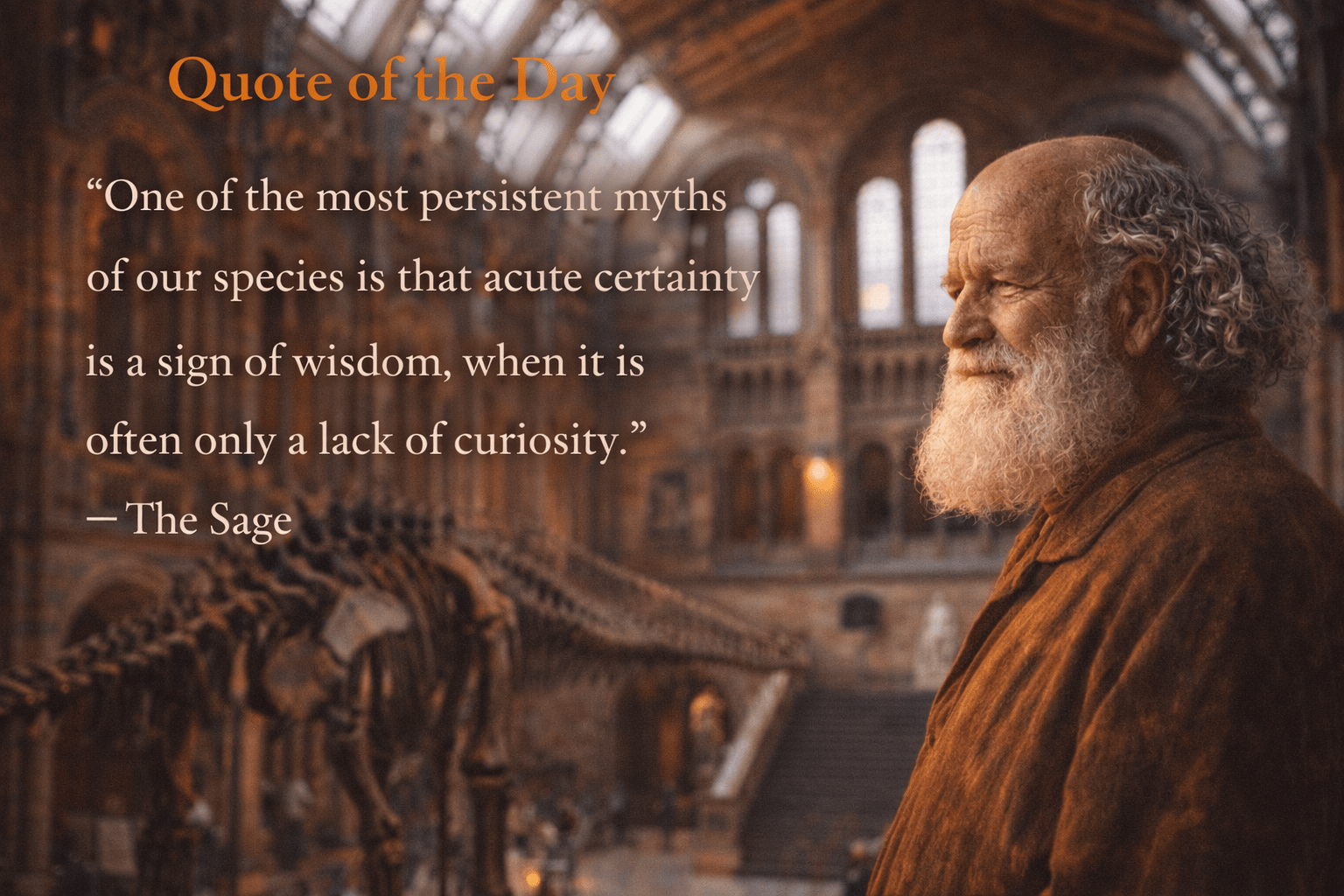 Quote of the Day: Curiosity and Wisdom