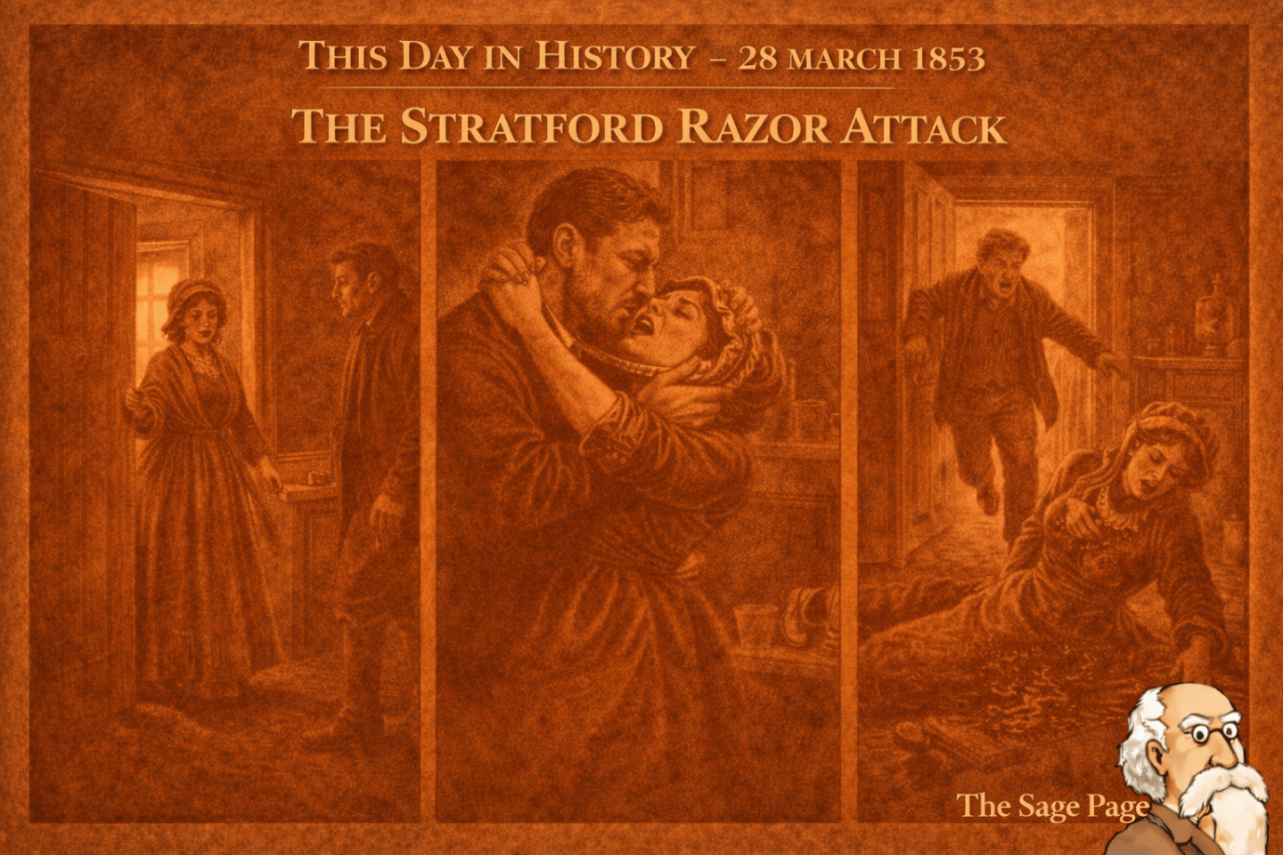 Model Had Razor Attack This Day in History – 28 March 1853 – The Sage Page