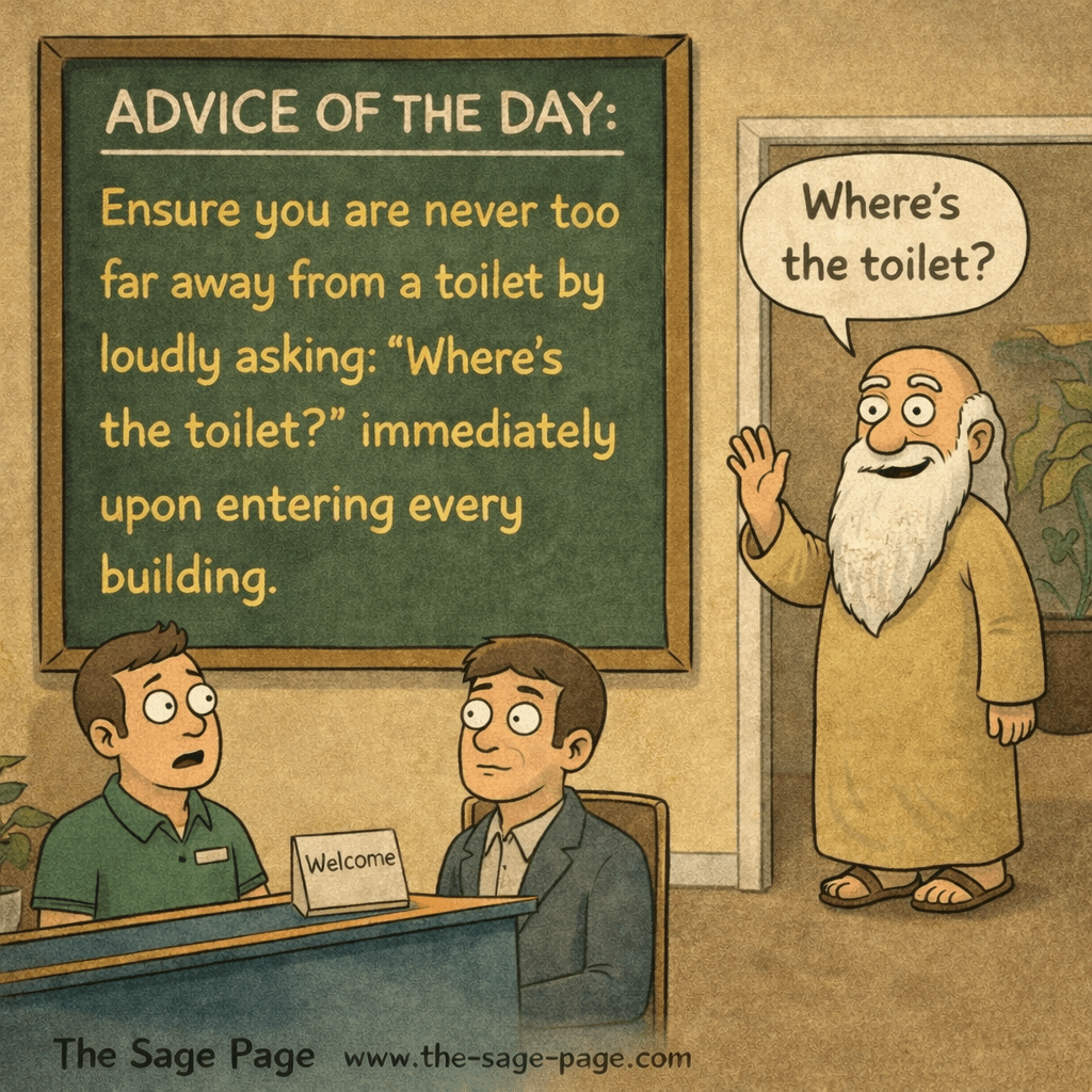 Advice of the Day: Staying Close to a Toilet