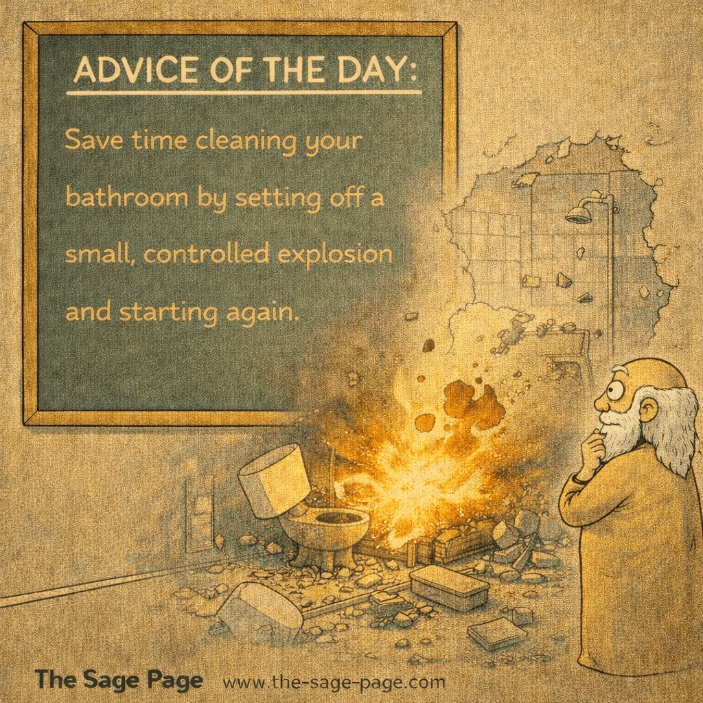 Advice of the Day Cleaning the Bathroom
