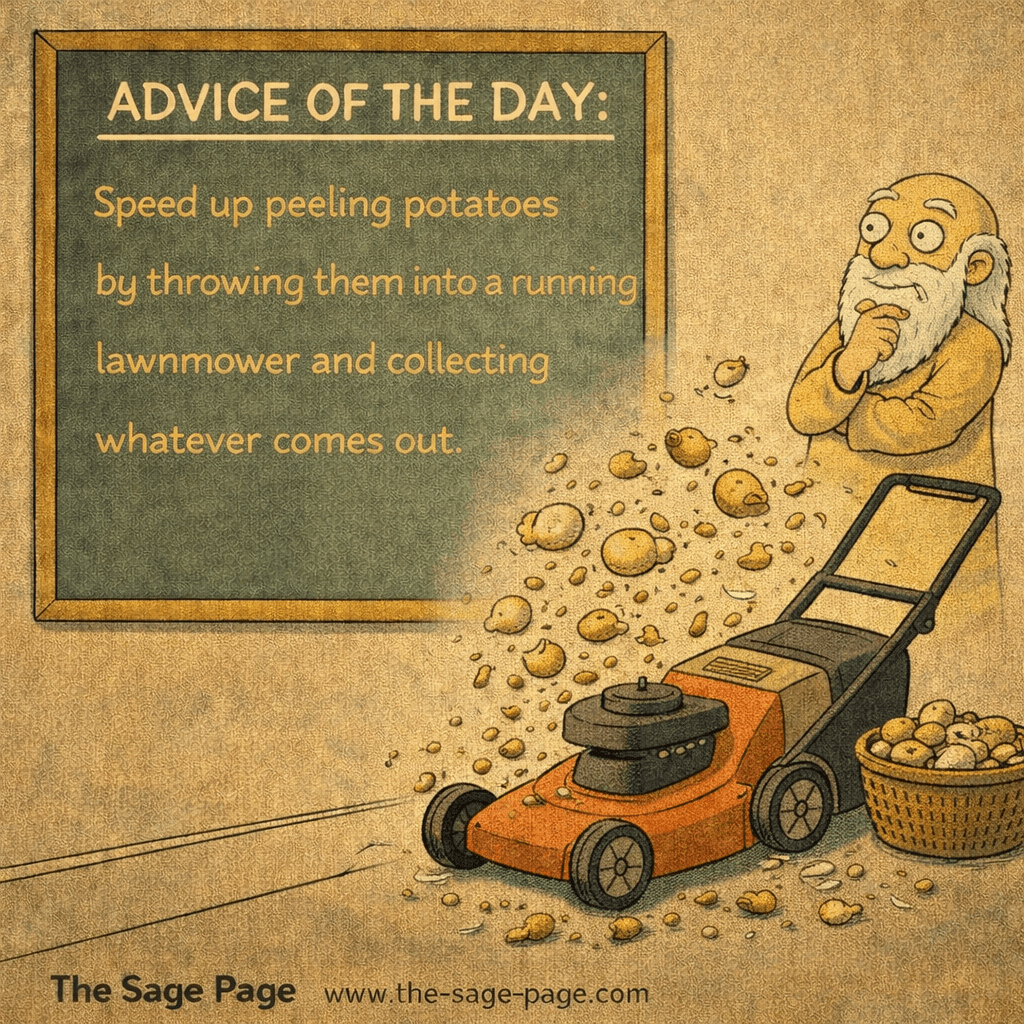 Advice of the Day Peeling Potatoes