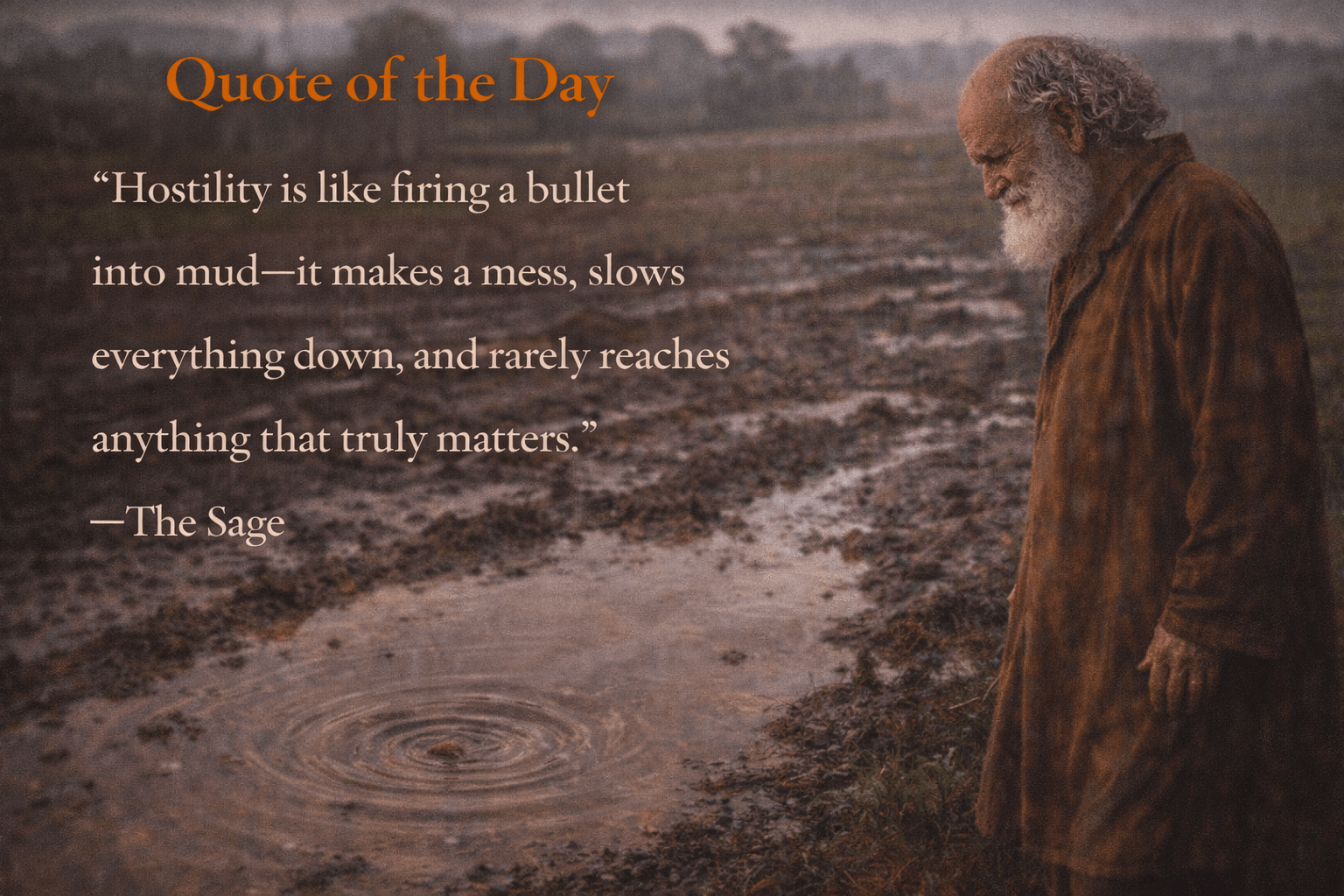 Quote of the Day: The Futility of Hostility