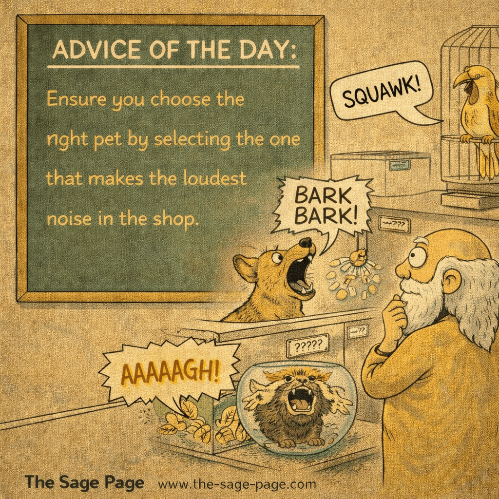 Advice of the Day Choosing a Pet